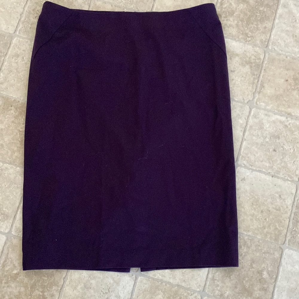 Talbots size 14 black current purple pencil skirt